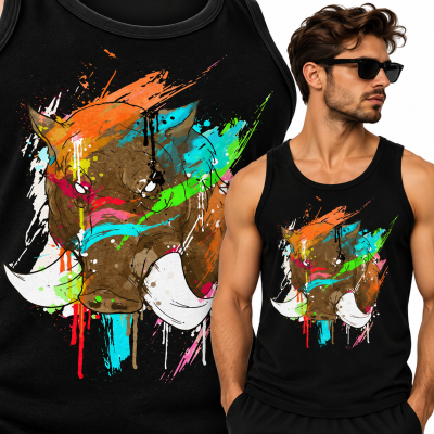 TANK TOP ZWIERZĘTA   DZIK